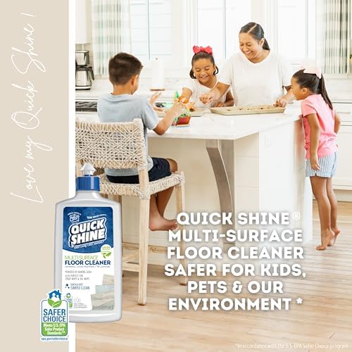  Quick Shine Spray Mop Kit for No Batteries Required Quick & Easy Cleaning | 16oz Safer Choice Multi-Surface Floor Clean